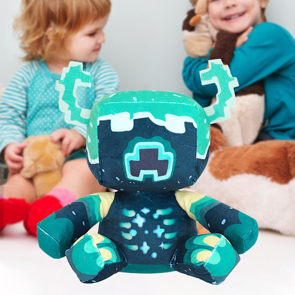 Minecraft Myk Plush Pixelert Warden Putestoff Dekorativ Pute PP Bomulls Spilltilbehør Plysjdukker for Barn