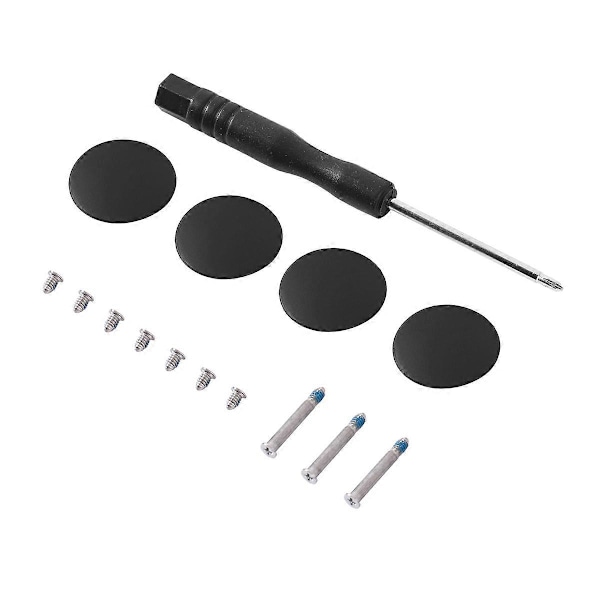 Kumijalat ruuveilla ja pohjaruuvimeisselisarja MacBook PRO A1278 A1286 A1297 13, 15, 17 -malleille (Ei Retina-näytöille)