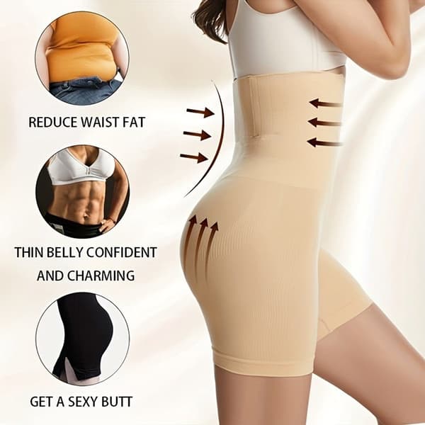 Shapewear til numse, mave og lår - højtaljet korrigerende undertøj - grå - størrelse 4XL