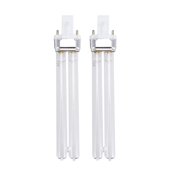 2 stk. 11W Ultraviolet UV Desinfektionslyslamper UV Steriliseringslys Pærer til Sterilisator Fiskedam (G23 Lampesokkel)