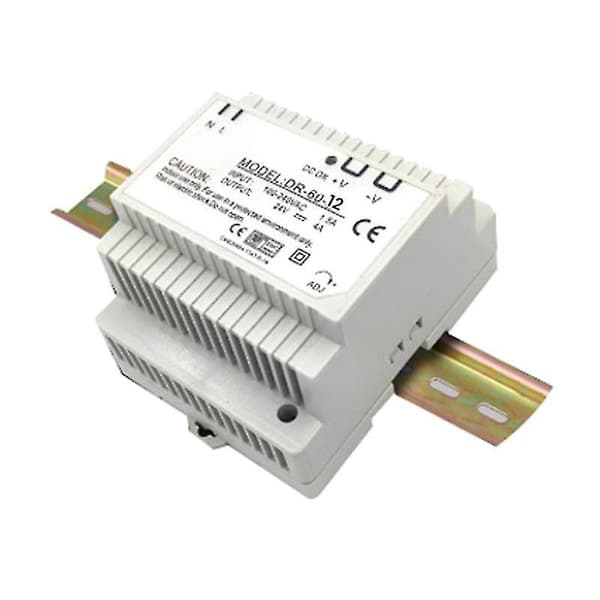 -60-12 Transformator 12 Volt 5 Amp Indrial DIN-skena AC till 12V (12