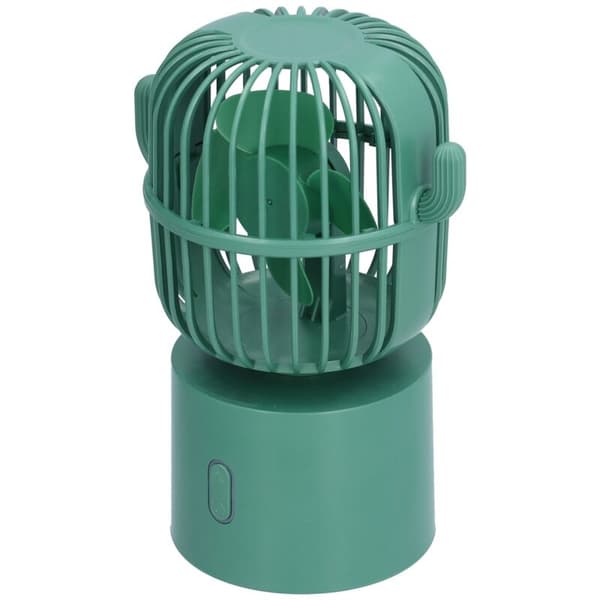 Mini USB oscillerende kaktusformet ventilator, 3600 mAh batteri, bærbart ABS-materiale, indbygget opladningsfunktion.