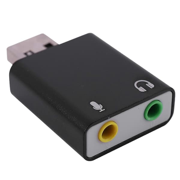 7.1-kanals USB-lydkort i aluminiumslegering, eksternt USB-lydkort til computer, USB7.1-lydkort, analog lyd