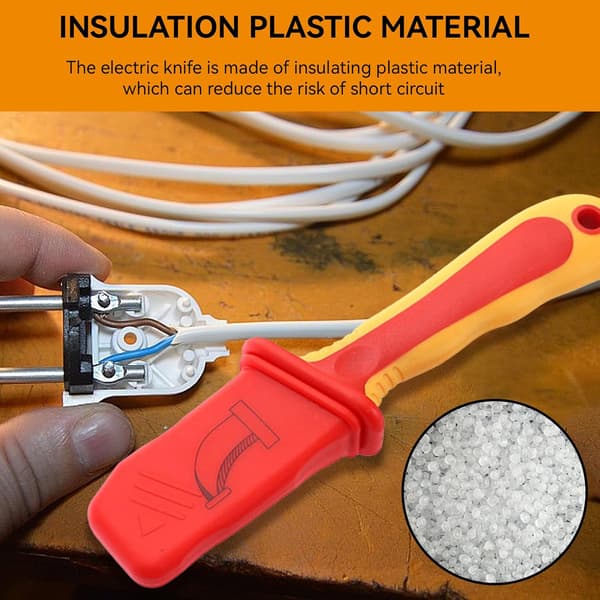 1000V isolert elektrikkerkniv, rask kabelstripping, antimagnetisk isolert kabelstripper for elektrikere