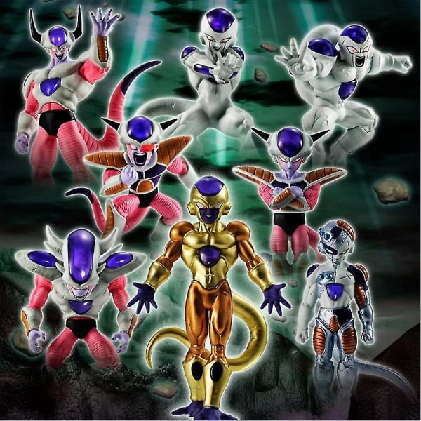 8 st/set Dragon Ball Z Actionfigur Leksaker Frieza Samling Modell Prydnader Barn Vuxna Anime Fans Gåvor 2023