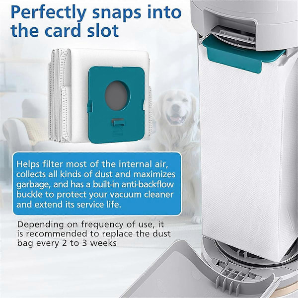 8-pack VCA-ADB952 dammsugarpåsar kompatibla med Samsung Bespoke Jet Pro Extra/Complete Extra Handheld Vacu