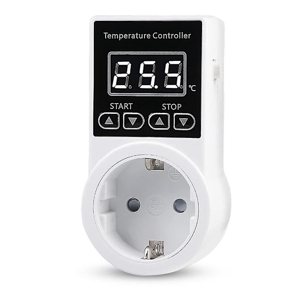 1 st Termostatuttag med Sensor, Digital Temperaturregulatoruttag, Vattentät Temperatur