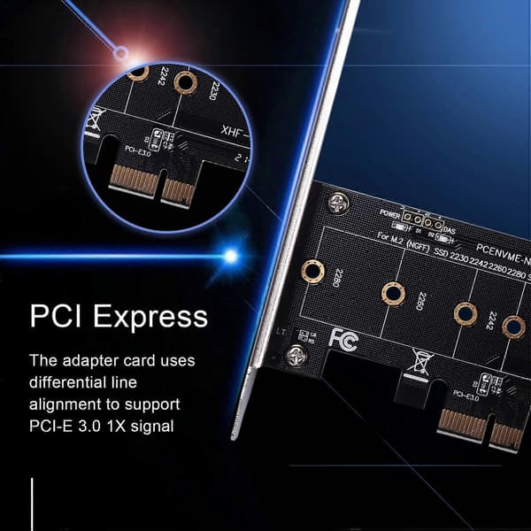 Add on-kort PCIE til M2 Adapter PCI Express 3.0 X1 til NVME SSD M2 PCIE Raiser Adapter Støtte 2230 2