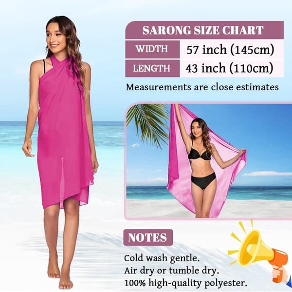 Strandinnpakninger for kvinner - Chiffong Sarong og Strandtøy