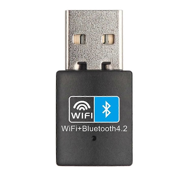 USB Wifi Bluetooth-kompatibel Adapter V4.2 Trådløst Nettverkskort Wifi Antenne Sender PC Lan Int
