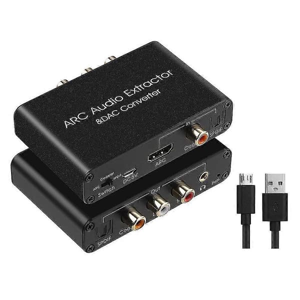 Dac Lydkonverter Arc Audio Extractor -kompatibel Optisk Spdif Koaksial Til Analog 3.5mm Digital T