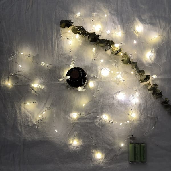 10M 100 LED-lys med 50 klips