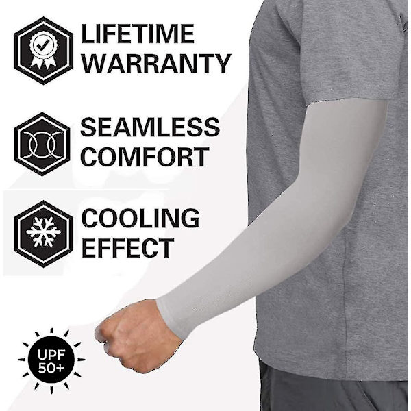 Arm Sleeves til Mænd og Kvinder, Ærmer til at Dække Arme til Mænd og Kvinder 4-par grå (Ny og gammel stil