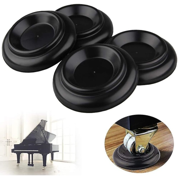 Piano Caster Cups Cups Movable Wheels Round Cups Gripper Set For Piano Wheels Protector