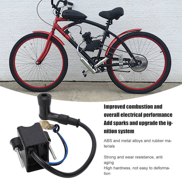 Högpresterande CDI-tändspole och tändstiftsats för 49cc-80cc 2-taktsmotoriserad cykel