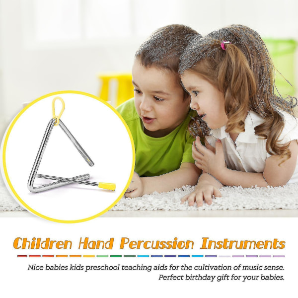 11st Barn Hand Slagverk Instrumentsats Bärbar Barn Musik Upplysning Musikinstrument Set Flerfärgad