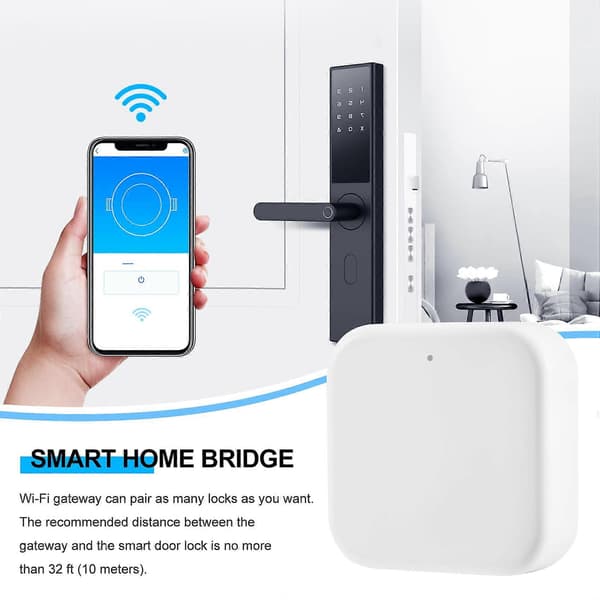 Bluetooth Wifi Fingeraftrykslås Bro Ttlock App Kontrol Gateway Hub