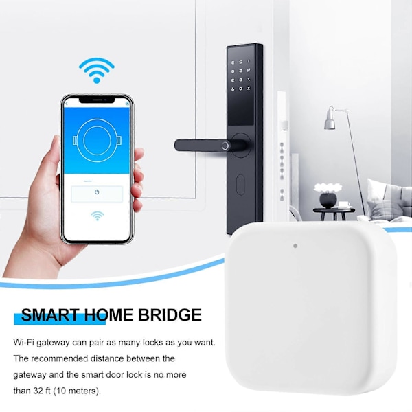 Bluetooth Wifi Fingeravtryckslås Brygga Ttlock App Kontroll Gateway Hub
