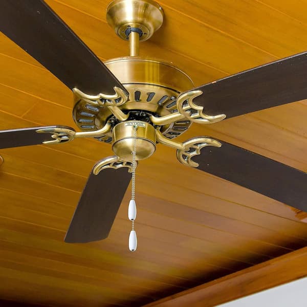 4 stk. Loftventilator Kædetræk Træ Træk Kæde Forlænger Træk Kæde Til Loftlampe Ventilator Wigslar