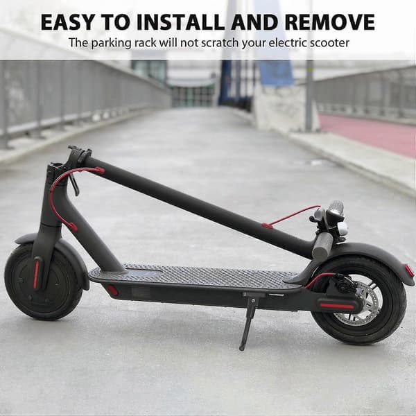 Scooter Parkeringsstativ Kickstand Til M365 El-Scooter Skateboard Tilbehør Tripod SORT