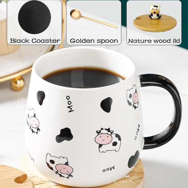 Ko-mugg Kaffe-mugg Ko-present 400ml Keramisk Te-mugg Yl