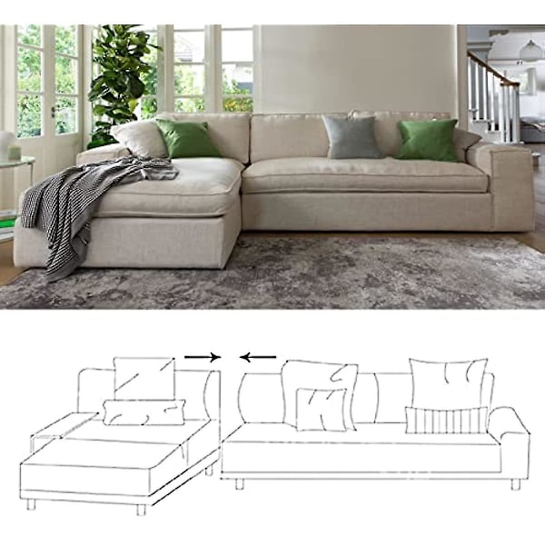 4 stk. Sektions Sofa Connector, Heavy Duty Sofa Snap Alligator Sofa Connector Sofa Interlocking Connector Møbel Joint Snap Med Monteringsskruer