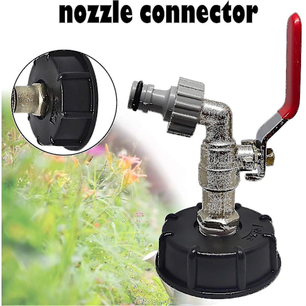 Tank Tap 1000l S60x6 Ibc Tap Connector Med 1/2\" Slanganslutning, Avtappningsadapter För Trädgårdskran, För Tankadapter (1 Styck) A