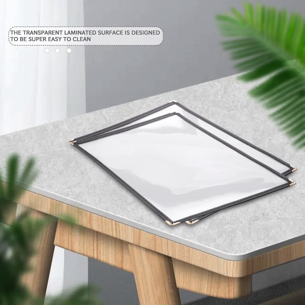 10 kpl Menu-kansia - Yksisivuinen, 2 Näkymää, Sopii 8,5 x 11 Tuuman Paperille - Ravintolan Menu-kannet