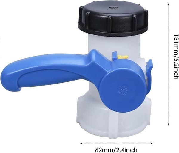 2025 Nyeste Modell Universal IBC Vanntankadapter, Kontrollventil, Dreneringskran IBC, vanntank
