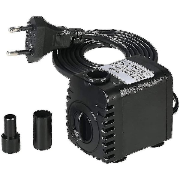 Neddykbar Vannpumpe, 600l/t 8w Vannpumpe, For Akvarium Bordfontener, Damm Vannhager Og Hydroponiske Systemer, Med 2 Dyser, Ac220-240v(b