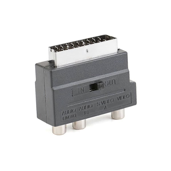 SCART-adapter - SCART till 3 RCA & S-Video Adapter Box