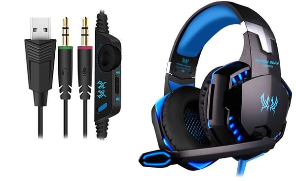Peliheadset - PC / Kuulokkeet Kotion Each G2000 LED-valolla