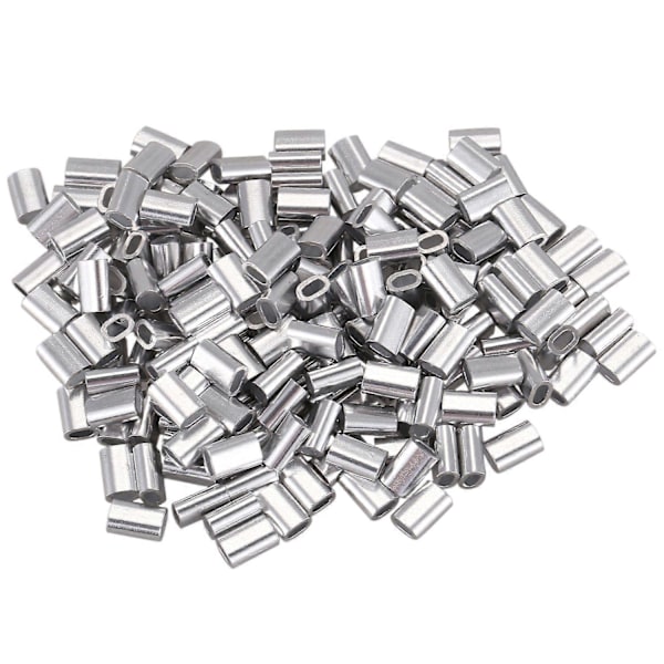 M1.5 wire rope aluminium ferrule kabelbindere Krympe Wire rope chuck aluminium jakke 200 stykker