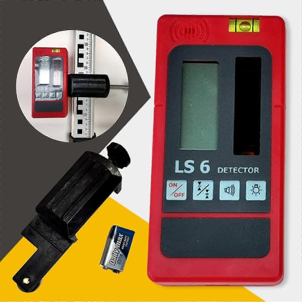 Rød laserdetektor/mottaker for lasernivå for Leica, Topcon, Datum Ls6 stil js