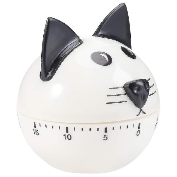 Kök Mekanisk Timer Cartoon Matlagningstimer Kattformad 60 Minuter Matlagningstillbehör Höglarm Klockpåminnelse-