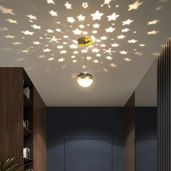 Hengende eventyrstjerne - 12 cm - Metall - LED - For barnerom