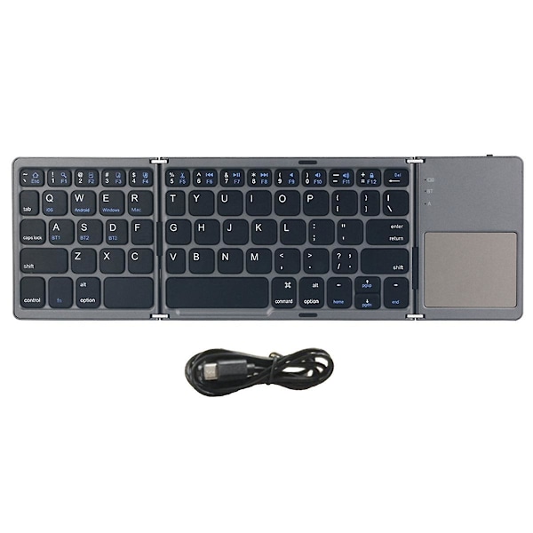 Bluetooth-näppäimistö Taitettava Langaton Näppäimistö Kosketuslevy IOS/Android/Windows Tablet-tietokoneelle Mobiilipuhelimelle