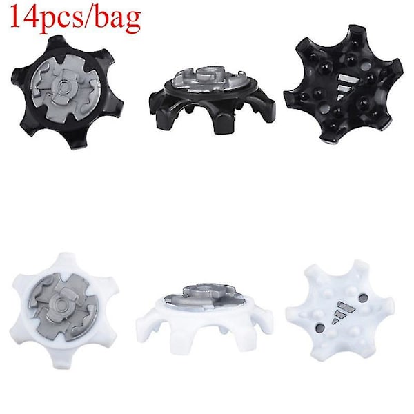 14 st / förpackning Tpr Golf Spikes Pins 1/4 Vrid Snabb Twist Skospikes Ersättning