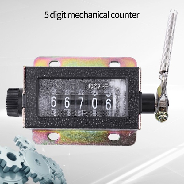 Mini Mekanisk Manuell Teller Tellende 5 Siffer Arithmometer Makron