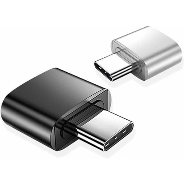 USB-C til USB-adapter, 2-pak, hun til han, kompatibel med MacBook og USB-C-telefoner