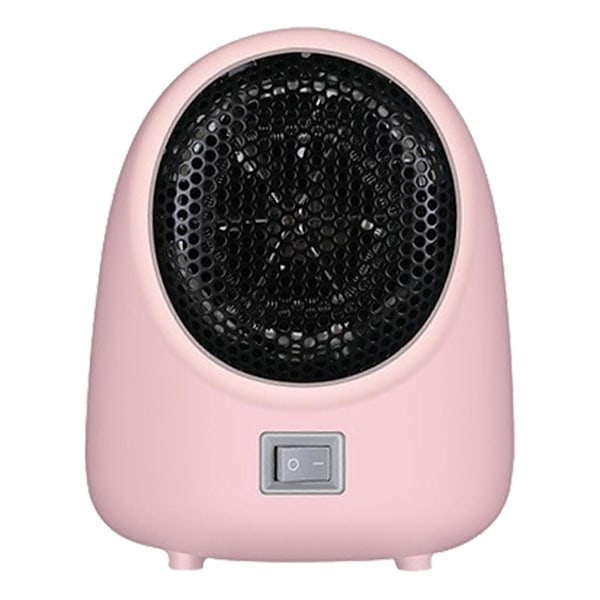 Mini Varmeovn Rask Oppvarming Overopphetingsbeskyttelse Liten Romvarmer for Hjem Bord Rosa EU-Plugg 220V