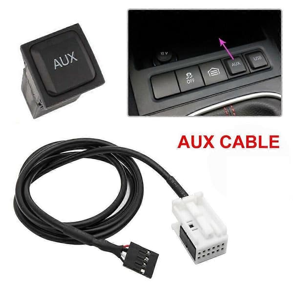 Bil USB AUX Switch Kabel USB Ljudadapter RCD510 RNS315 För- B6 B7 Golf 5 MK5 Golf 6 MK6 5 MK5 CC