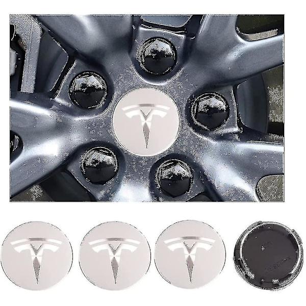 Tesla Model3/x/s/y Navkapselskruv Navkapsel Dekoration Navkapsel Modifieringstillbehör Silver