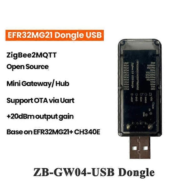 ZigBee 3.0 Silicon Labs Mini EFR32MG21 Universal Åpen Kildekode Hub Gateway USB Dongle Chip Modul ZHA