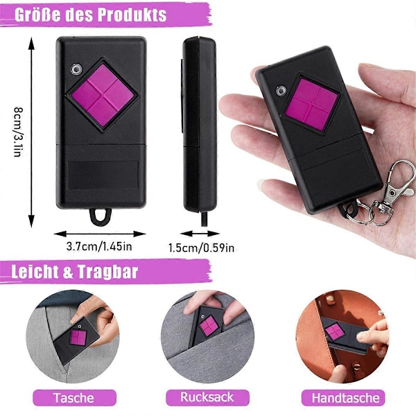 Garageport Håndholdt Sender til Dickert MAHS433-01, MAHS433-04, S10-433A1L00, S5-433A2L00