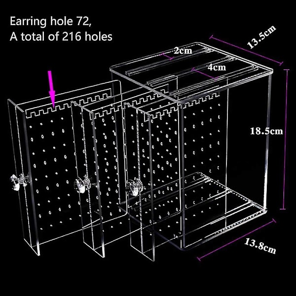 Akryl Ørepynt Holder Ørepynt Display Stativ Oppbevaring Ørepynt Hold
