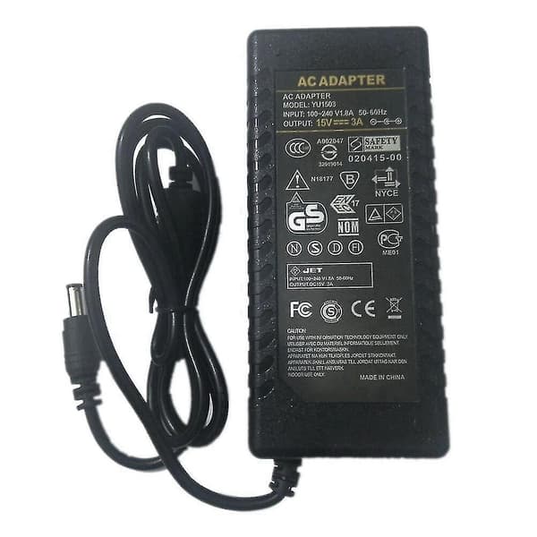 15v 3a Adapterladdare för Nux Newx Elgitarrhögtalare Mighty 20bt Strömadapter 15v 2.5a med kabel