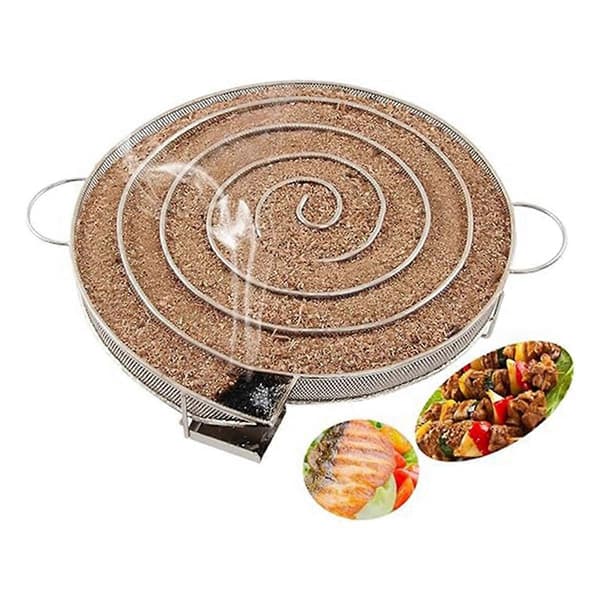 Røgekurv Krydderihylde Rustfrit Stål Røgebakke Kold Røg Generator Røgeboks Udendørs BBQ