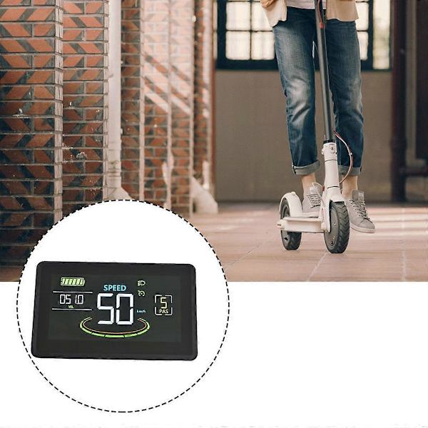 H6C Elektrisk Cykel LCD Display Meter 24V-60V E Scooter LCD Panel Farveskærm med USB UART til Elec