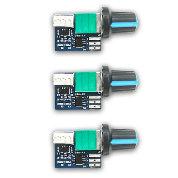 3 st Datorfläktkontroller PWM Hastighetsregulator 12V Enkelriktad 4-Pin Lågeffekts Tyst Fläktkontroll